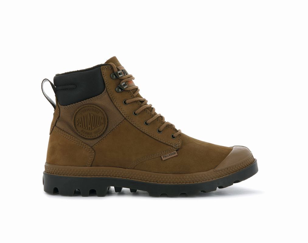 Botas Palladium Pampa Shield Wp+ Lux Waterproof Hombre - Kaki Oscuro ||ZOLN-95120||